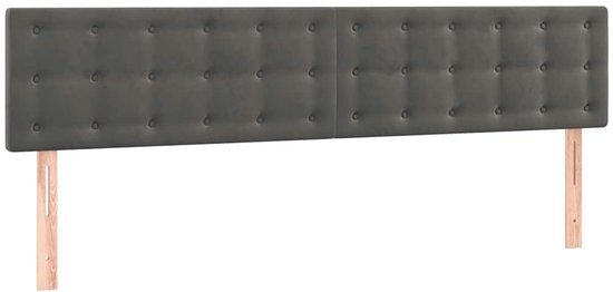 vidaXL - Boxspring - met - matras - fluweel - donkergrijs - 120x190 - cm