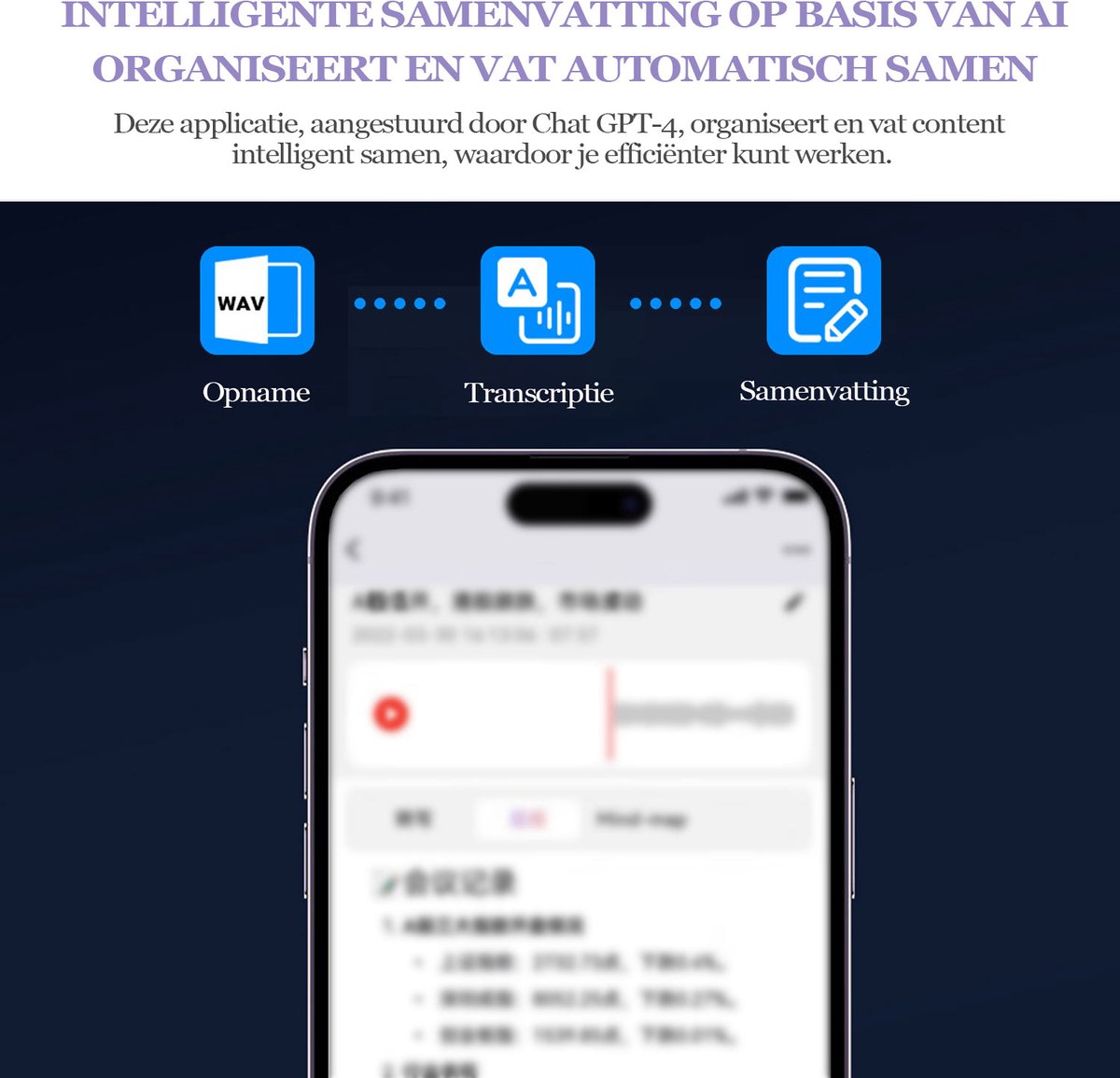Topmelon AI Voice Recorder - Slimme Spraakrecorder met AI - afbeelding 2