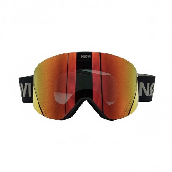 NØVI - ORANGE SLOPE - Ski bril - Zwart/Oranje - Unisex - Anti fog - Magnetische lens