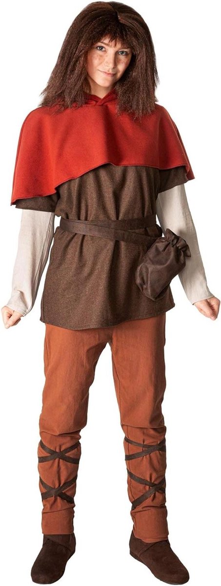 Provento - Ronja roverdochter verkleedkostuum met tuniek, broek, hemd en accessoires - maat S - carnaval en themafeest.