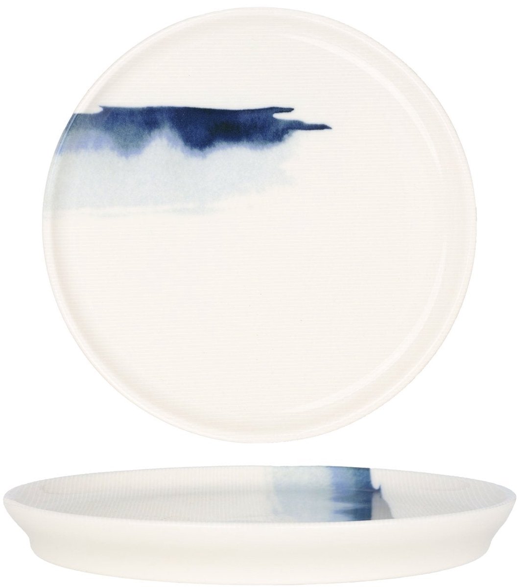 Bonna Dessertbord - Blue Wave - Porselein - 16 cm - set van 6