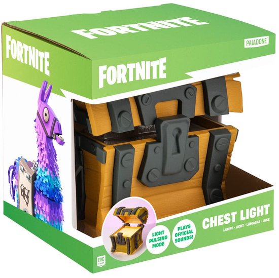 Fortnite Loot Chest Light met geluid, officieel gelicentieerde merchandise, gamingdecoratie voor thuis, cadeau voor jongens en meisjes, op batterijen werkend verzamelobject - Paladone van Paladone — afbeelding 4