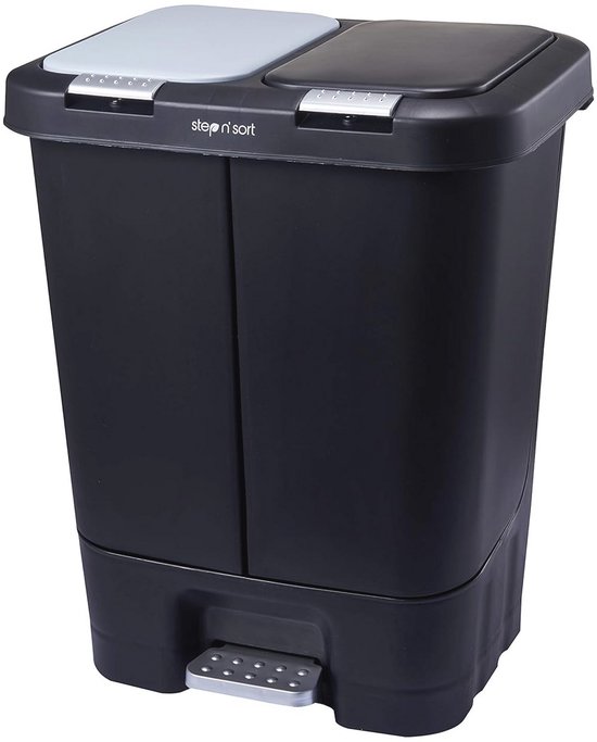 Leitz 52090095 Recyclingbak 40 Liter - Zwart, Robuust En Stapelbaar