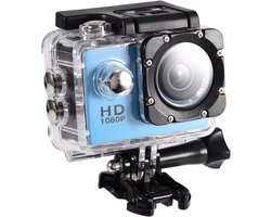 Sport-actiecamera, 30M onderwatercamcorder, 90 graden hoekcamcorder met montage-accessoireset (blauw)