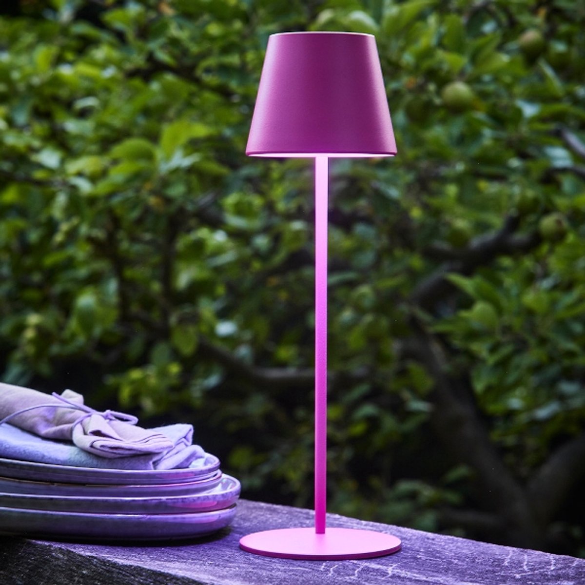 Tafellamp Lys - Magenta - Draadloos Dimbaar - Kleurwisselend - Led