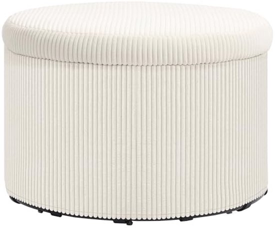 HOPA - Poef - Zwart - 45 cm - Fluweel | Leen Bakker