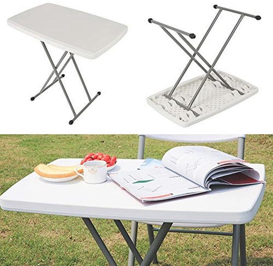 Willonin Compacte en opvouwbare tafel, verstelbare klaptafel, 76 x 50 x