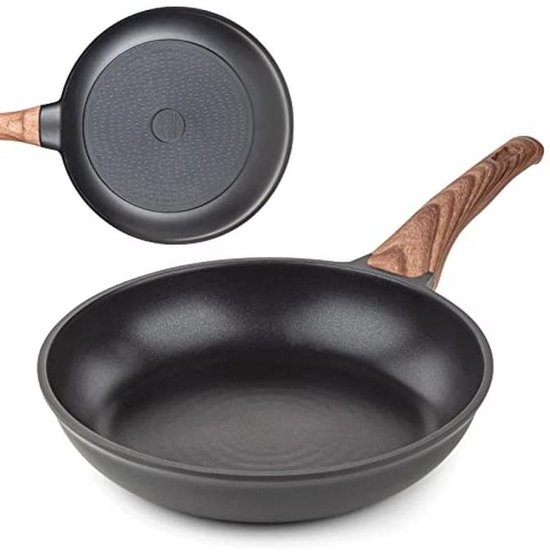 ROSMARINO Professionele braadpan 20 cm - pan met uitstekende warmteverdeling en warmtevermogen - geraffineerde eenvoud en tijdloze elegantie - voor alle kookplaten