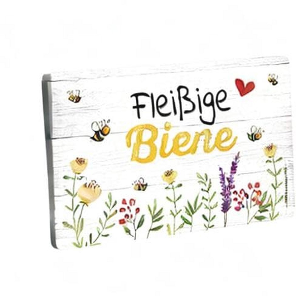 Ontbijtplank Vlijtige Bij 23,5 cm x 14,5 cm - Wit