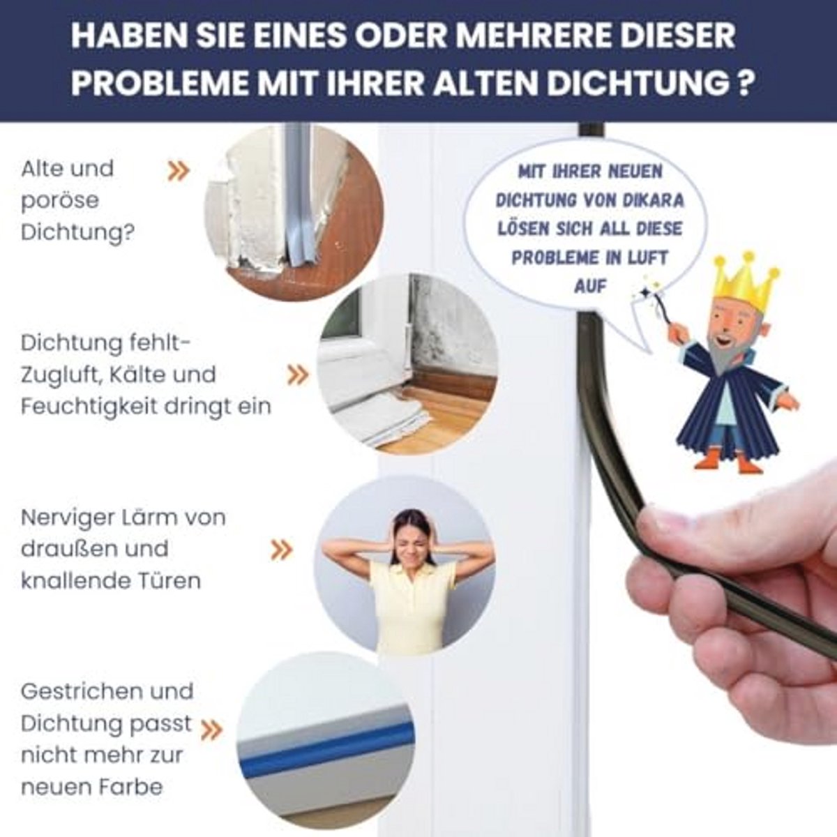 Deurafdichting tegen tocht, lawaai en stof - Bespaar op stookkosten met onze 4 mm afdichting