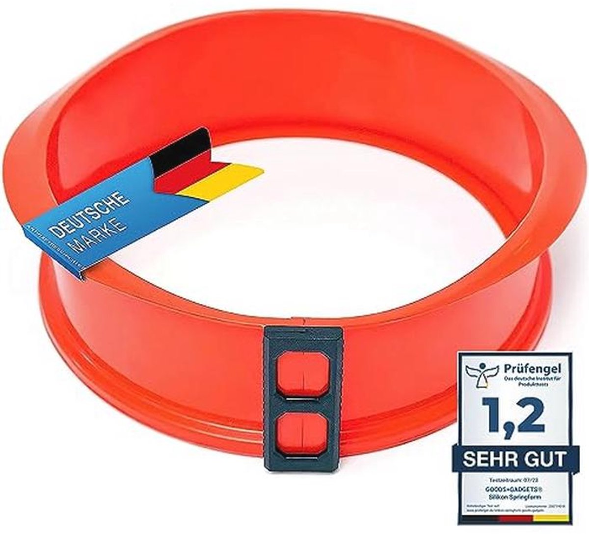 Siliconen Springvorm met Glazen Bodem - Antiaanbak Bakvorm 23 cm