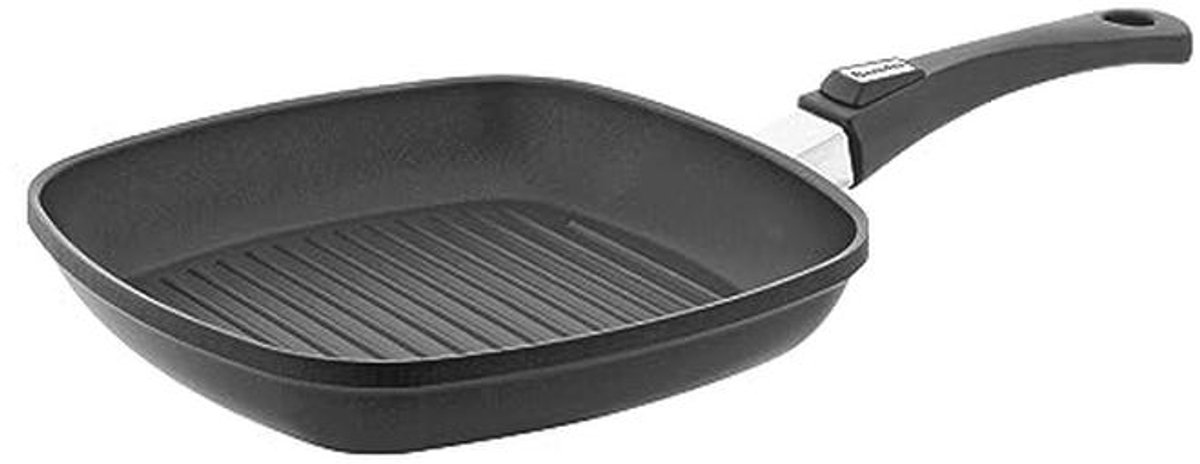 Inductie Grillpan van Gietaluminium - 30 cm - Zwart