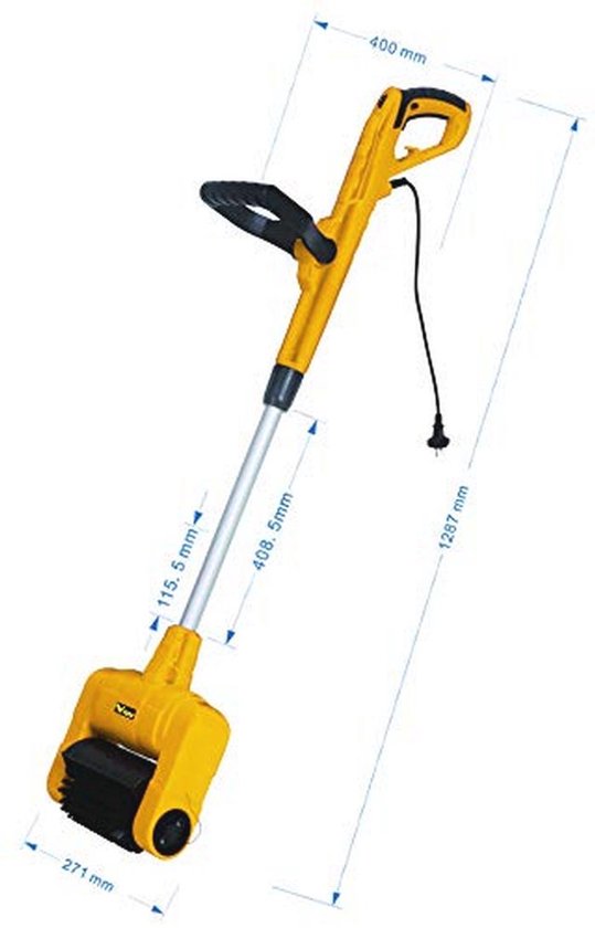 Elektrische veegmachine 500 Watt met telescoopstang en 3 borstels van Merkloos	 — afbeelding 3