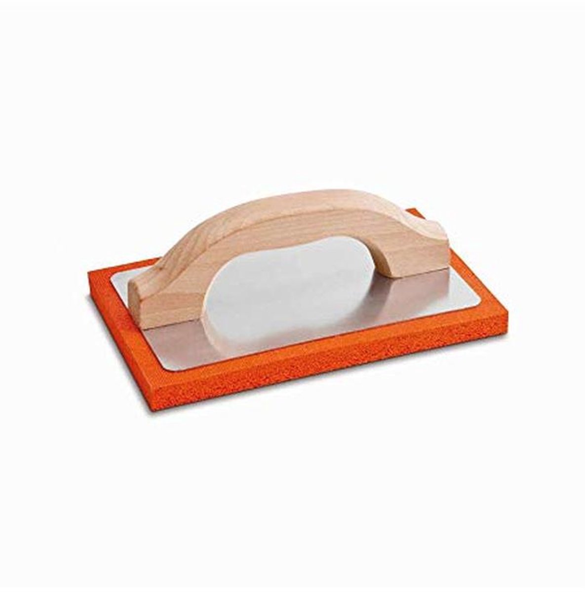 Raspplank Spons Oranje Handvat Hout 14 x 21 cm