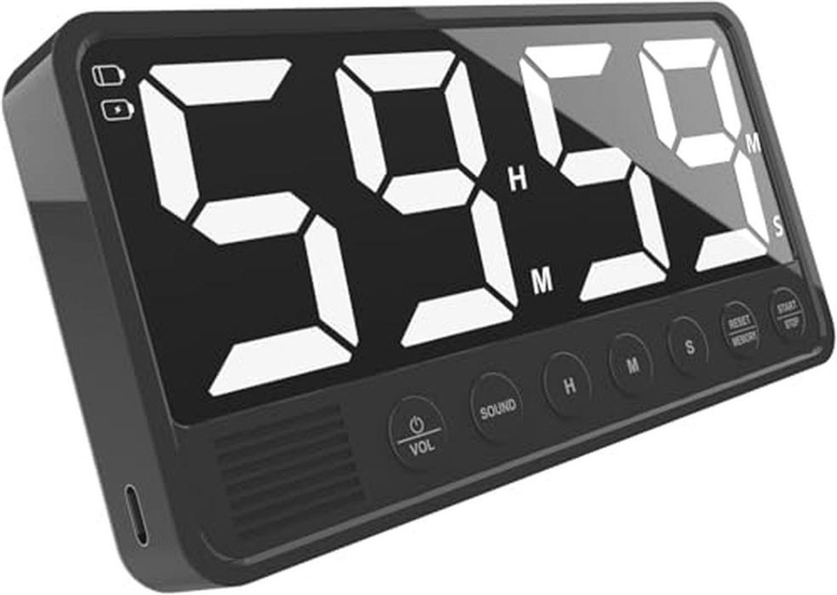 Digitale Keukentimer met Groot Display en Instelbaar Alarmvolume
