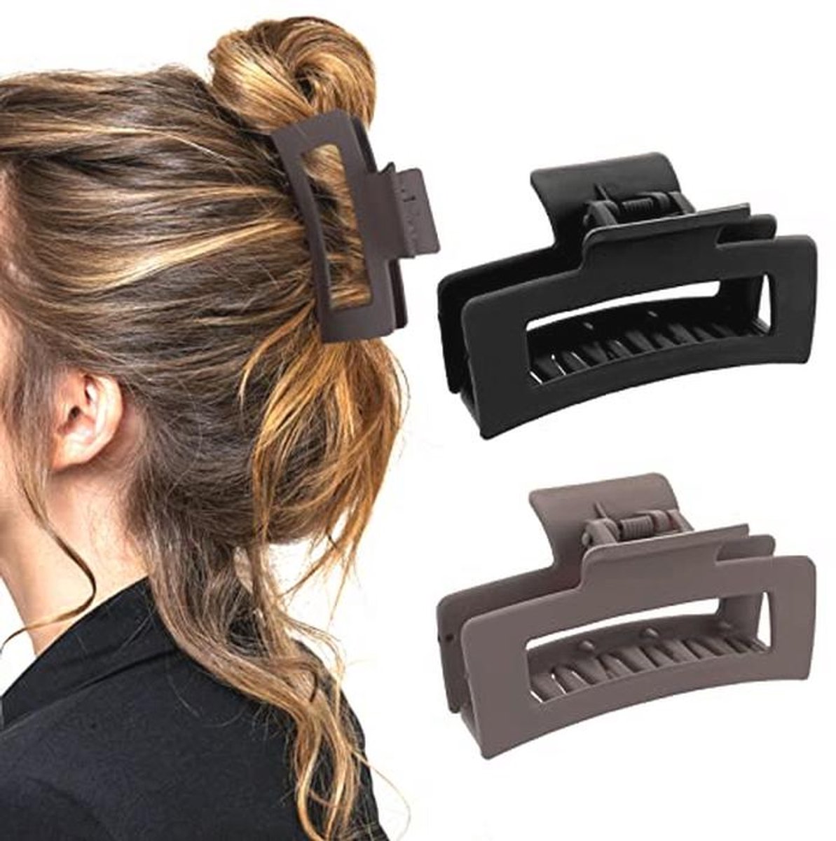 4 inch vierkante haarclips - antislip en modieus haaraccessoires voor dames
