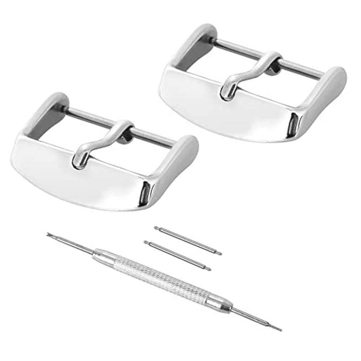 Roestvrijstalen Horlogebandsluiting Vervangingsset - 2 Stuks - Geschikt voor 18mm-20mm-22mm Horlogebanden