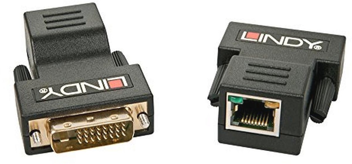 Netwerkkabel DVI Cat6 Extender 50m - Zwart