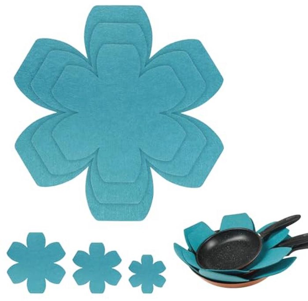 Panbeschermers - Set van 6 - Verschillende maten 35/20/15 cm