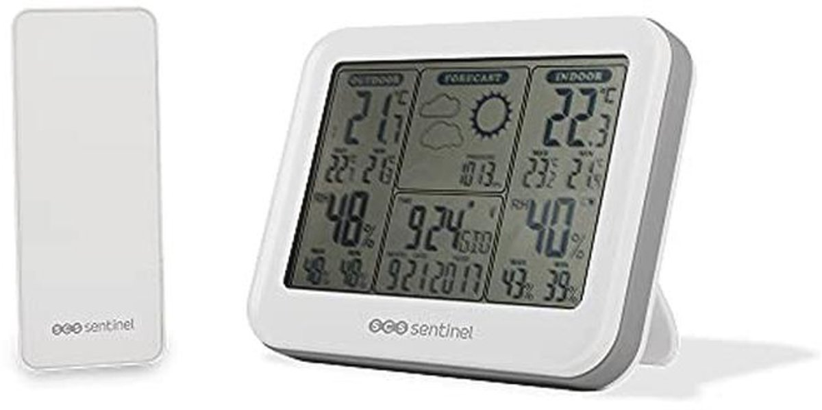 Draadloos Weerstation met Binnen- en Buitensensoren