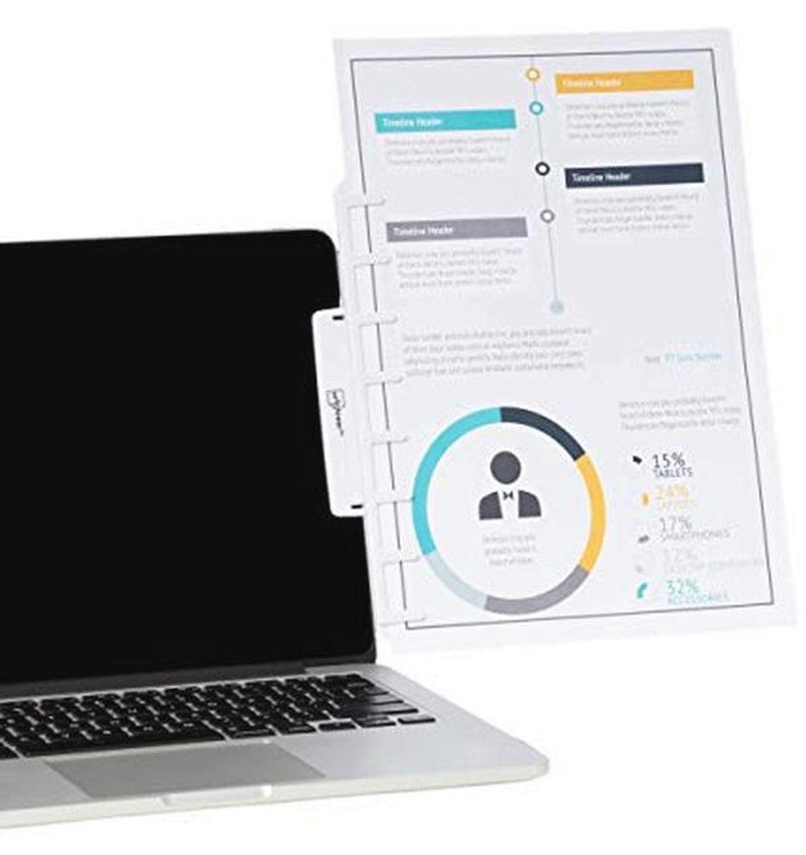 Documenthouder en Sticky Notes Organizer voor Monitor - Verbeter je Productiviteit
