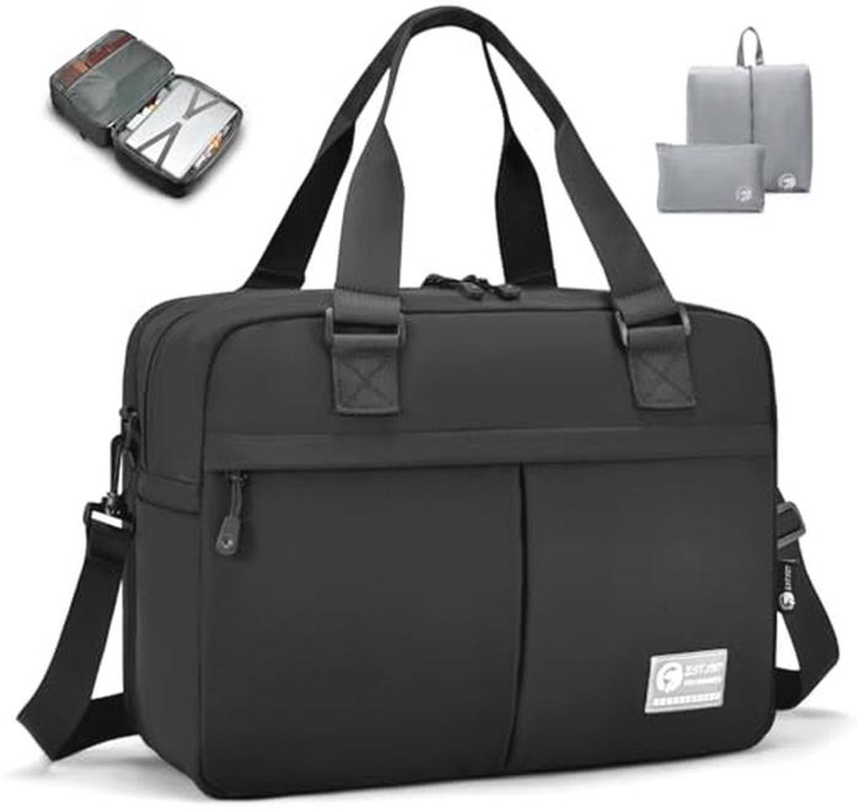 Uitbreidbare Handbagagetas 40x30x15cm - Waterdichte Weekend- en Fitnesstas met Schoen- en Make-uptas