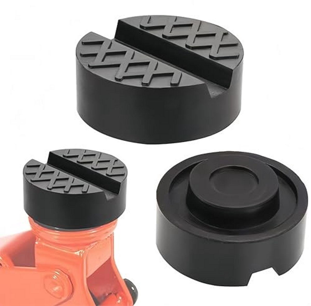 Universele Rubber Pads voor Jacks - Set van 2 - 6.5 x 3.2 cm - Anti-slip en Veiligheid voor Lifting Bridges