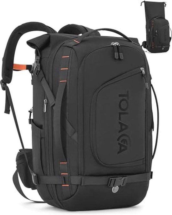 Tolaccea Mochila de viaje para laptop, mochila de viaje aprobada por