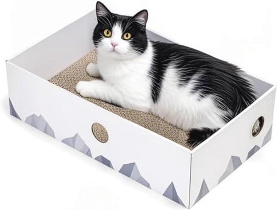 FUKUMARU Kartonnen krabmat voor katten, extra lang 74 cm krabmat voor FUKUMARU Kartonnen krabmat voor katten, extra lang 74 cm krabmat voor