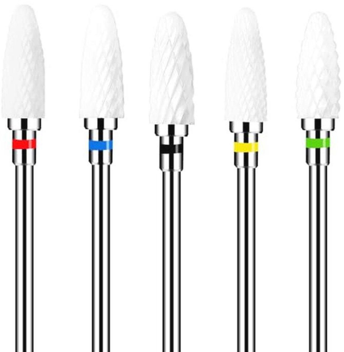 Professionele Keramische Nagelboren Set van 5 - Perfect voor Manicure en Pedicure