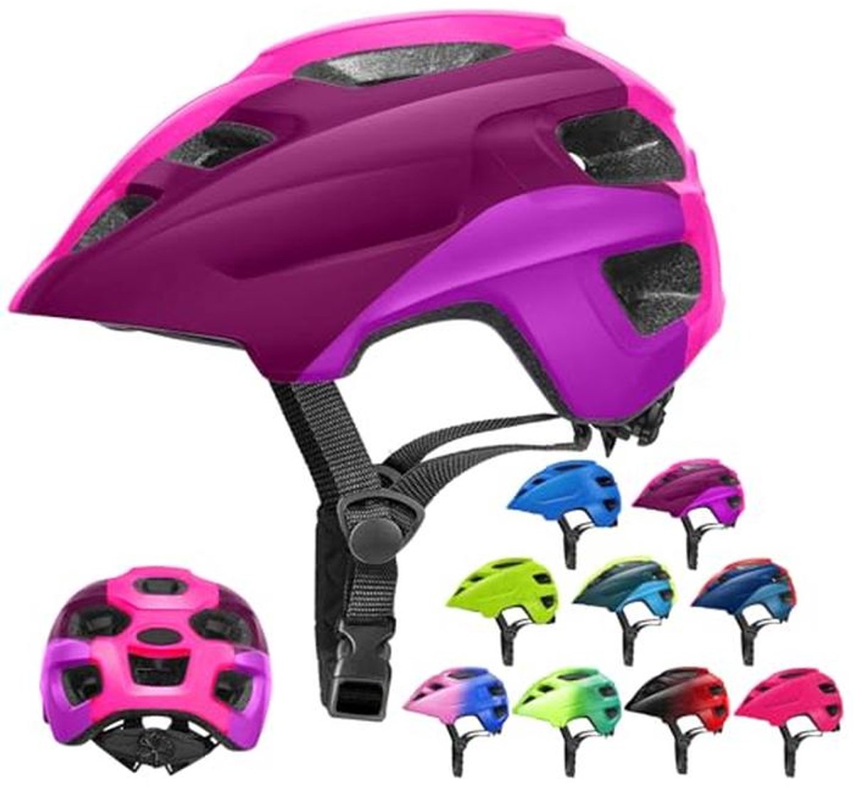 Veilige en Stijlvolle Kinderhelm met Vizier voor Fietsen (3-13 jaar)