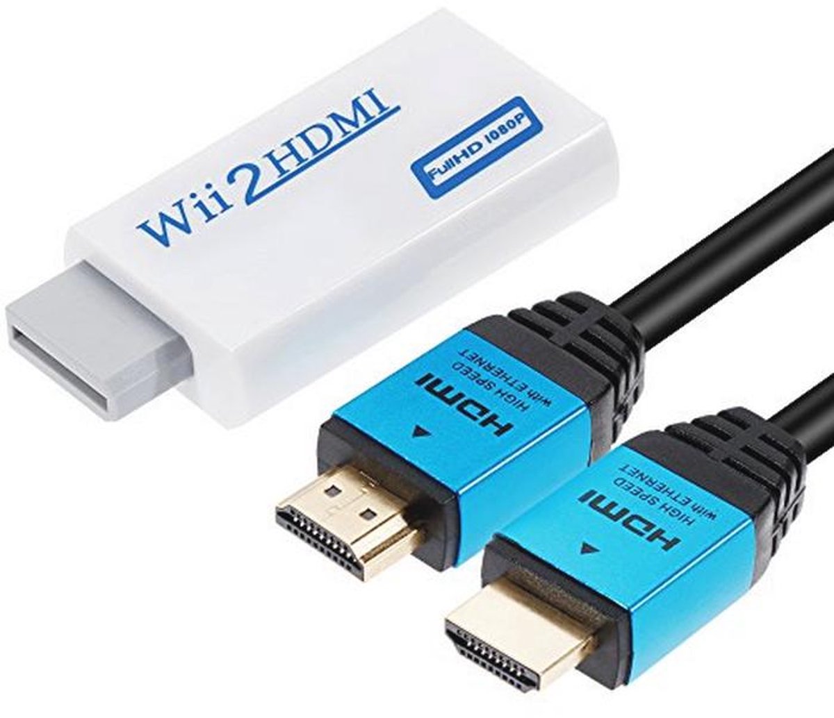 Wii naar HDMI Adapter - Full HD Converter 720P 1080P - Snelle HDMI-Kabel voor Wii
