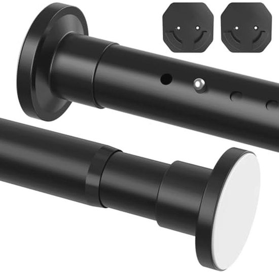 Verlengbare Gordijnroede Kit  L120 - L210 Cm/ D19 Mm  Touch Of Zen Zwart 148896