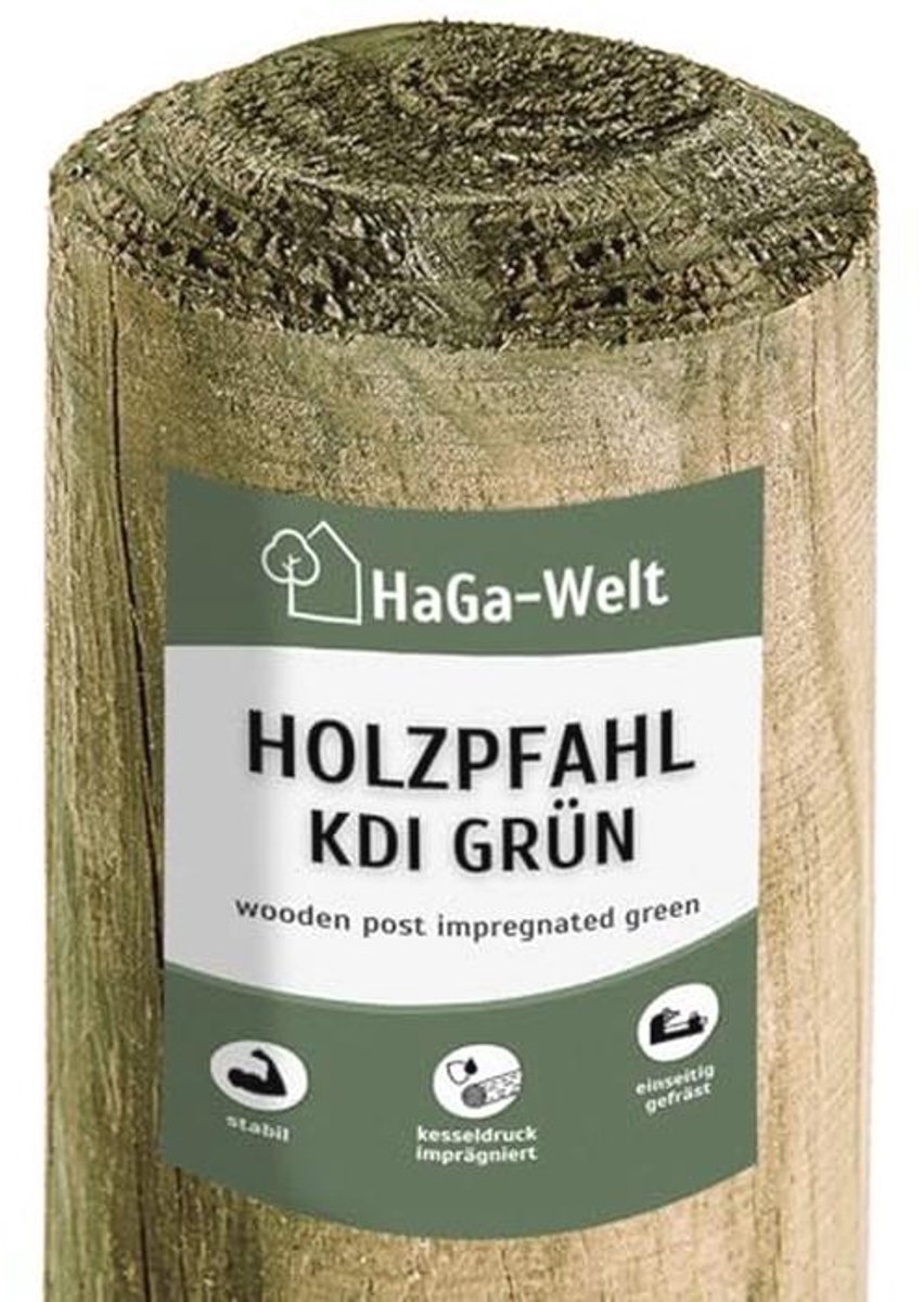 Houten paal 10 stuks Ø6cm en 150cm hoogte - Keteldruk geïmpregneerd en weerbestendig voor tuin en buitenprojecten