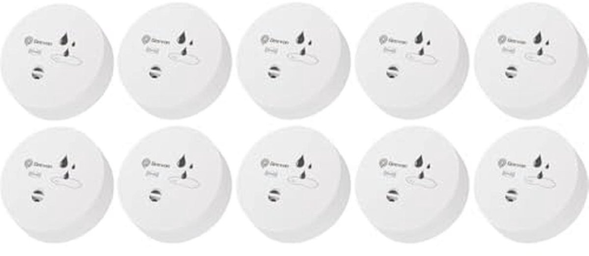 Watermelders 10 stuks, 100 dB, Batterijgevoede Vloeddetectie voor Kelder, Badkamer, en Garage