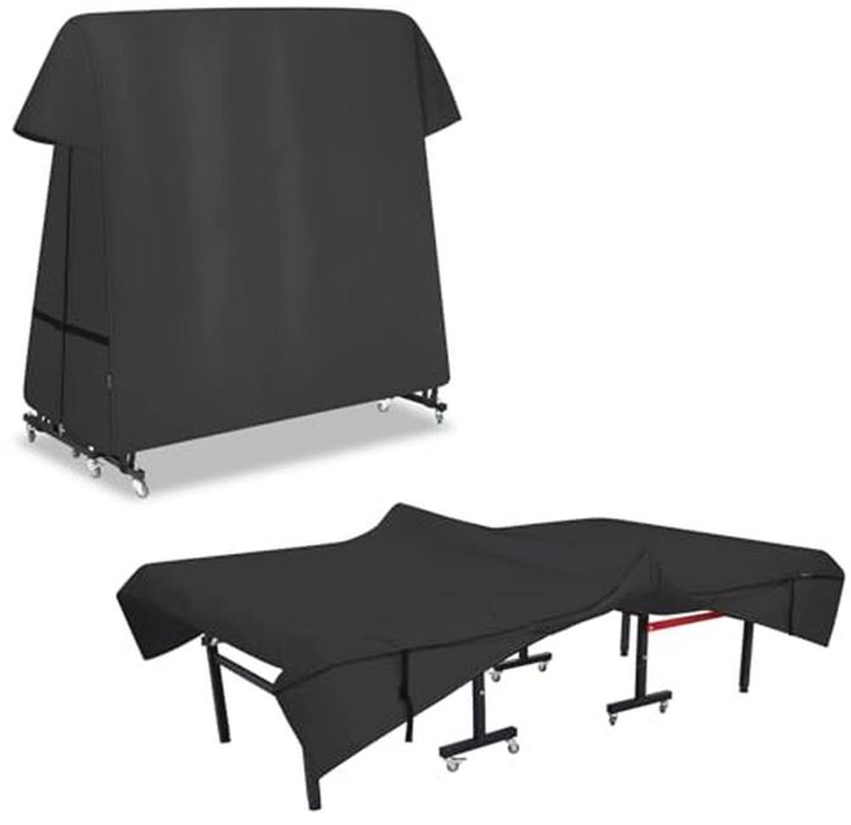 Tafeltennis Tafelhoes Waterdicht | Geschikt voor Vouw- en Platte Tafels | 165 cm L x 60 cm B x 62 cm H | Zwart