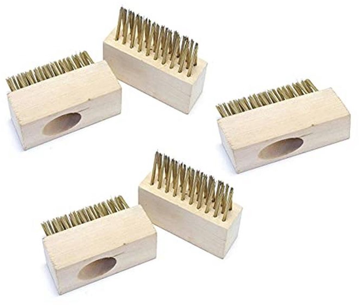 Onkruidborstel voor het reinigen van terrassen en bestrating - 5 stuks