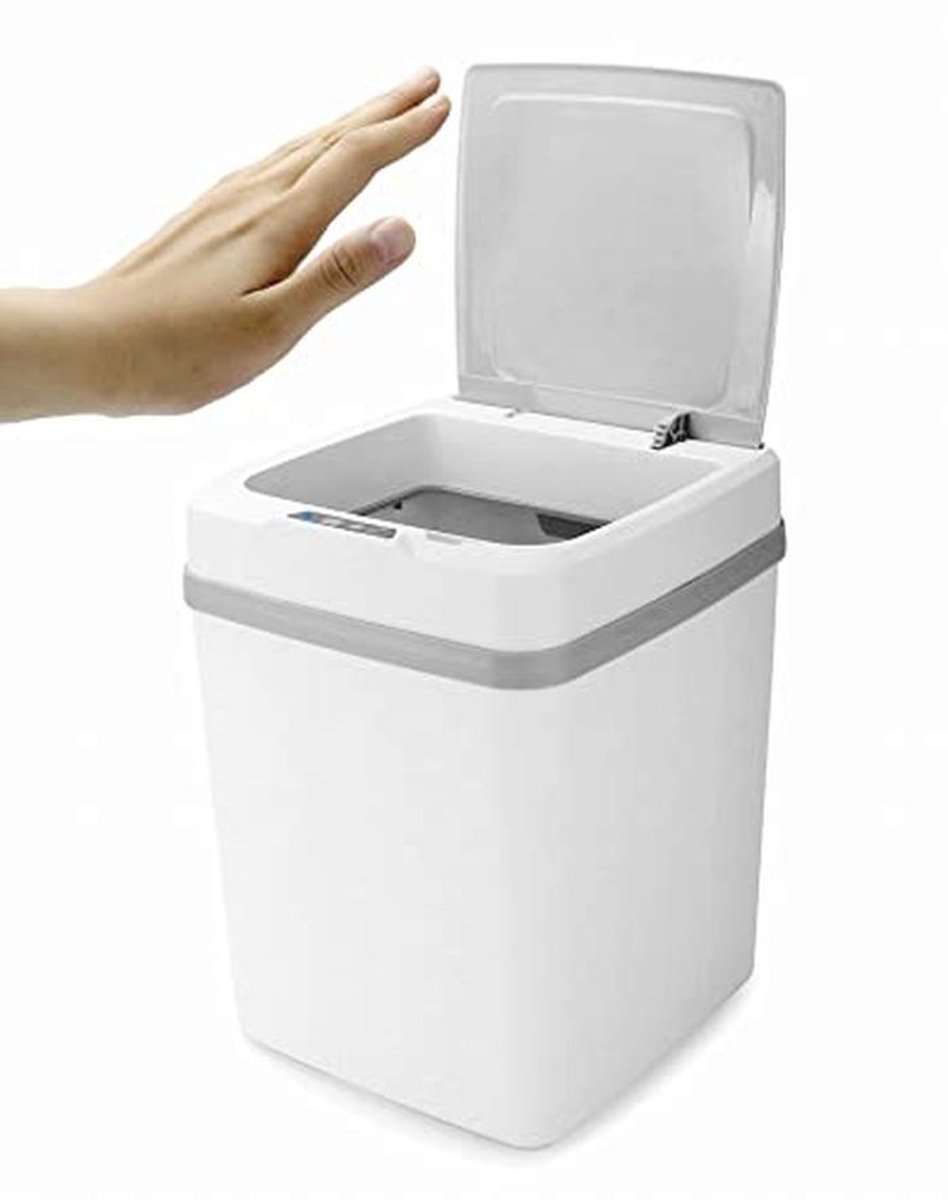 Automatische Sensor Prullenbak met Bewegingssensor - 12 Liter - Wit