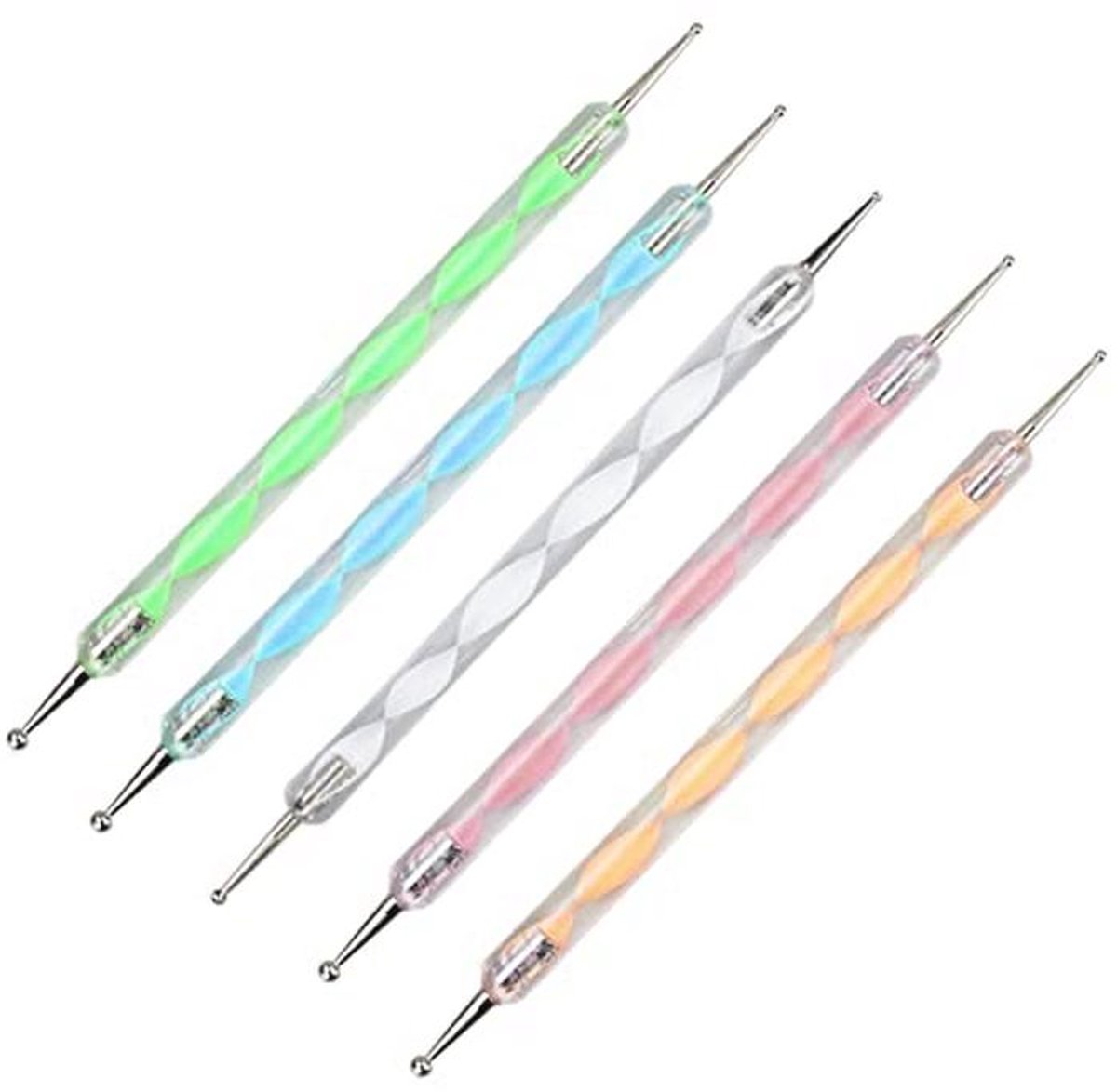 Nail Art Dotting Pen Set - 5-delige Set voor Marmeren Design en Detailwerk