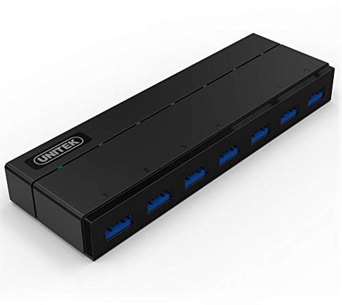 7-poorts USB 3.0 Hub met voeding - Multiport Data Hub voor PC en Laptop