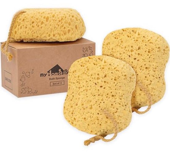 Badspons Set - Loofah Spons voor Lichaam en Douche - Grote Maat - 3 ...
