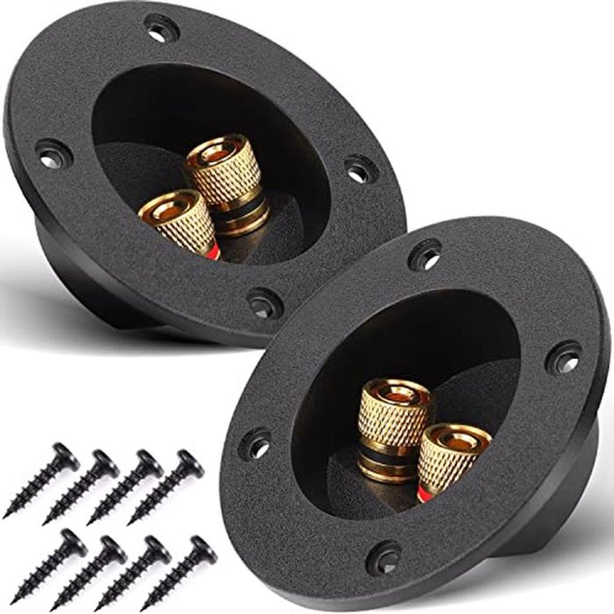 3 inch ronde 2-weg luidsprekerbox terminal cup met schroefklemmen - perfect voor doe-het-zelf geluidssystemen