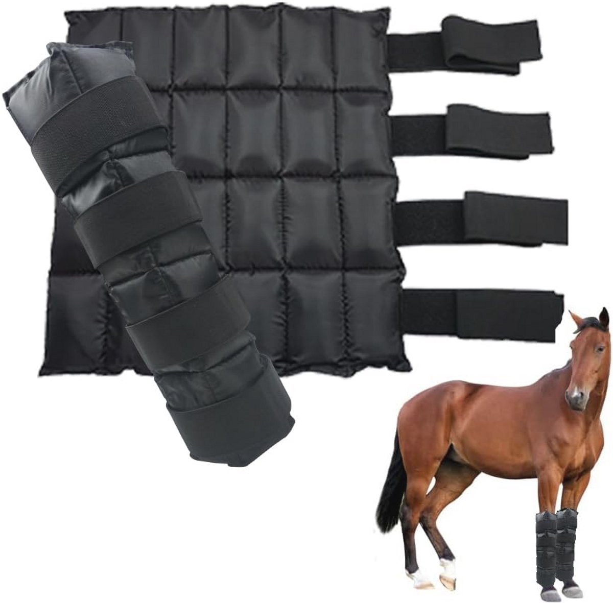 Koelfolie voor Paardenverwondingen en Therapie - Universele Ijspack met Volledige Beenbedekking