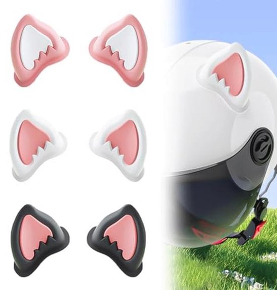 CUHZA 4 stuks decoratieve motorhelm, kattenoren, motorhelm, decoratief, motorhelm, kattenoren, hoekdecoratie, motorhelm, kattenoren, stickers CUHZA 4 stuks decoratieve motorhelm, kattenoren, motorhelm, decoratief, motorhelm, kattenoren, hoekdecoratie, motorhelm, kattenoren, stickers