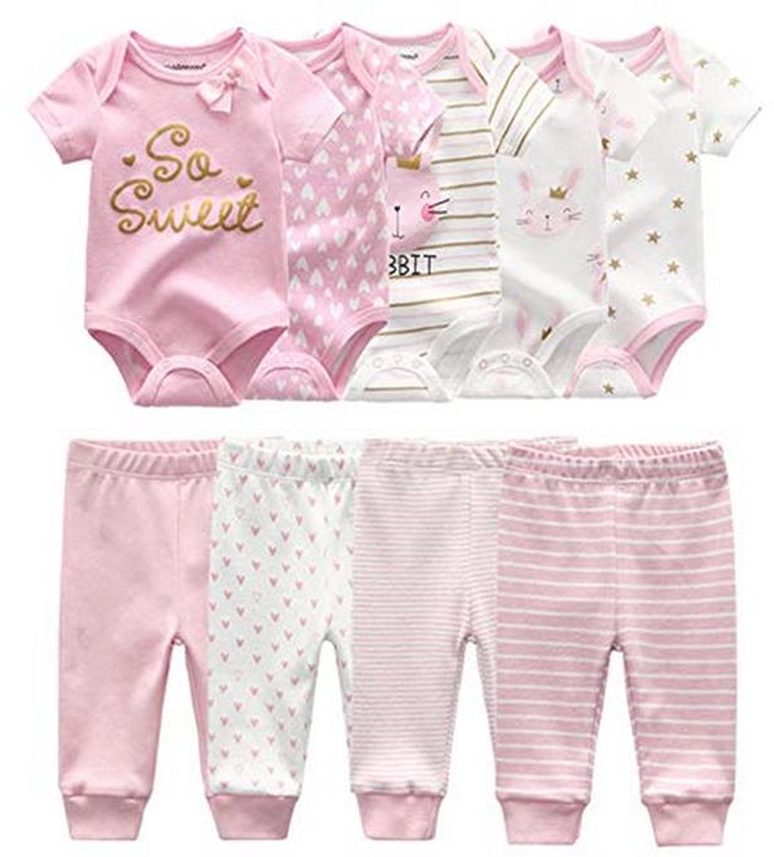 9-delige Baby Kleding Set voor 6-9 maanden - Uniseks