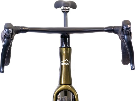 Rinos Sandman 3.0 Carbon - Gravel Fiets - Gravel Bike met SHIMANO 105 ST-R7000 - 22 versnellingen en schijfremmen - lichte fiets voor dames en heren - 700 x 40C - Kameleon Goud Groent M-54 van Rinos — afbeelding 2