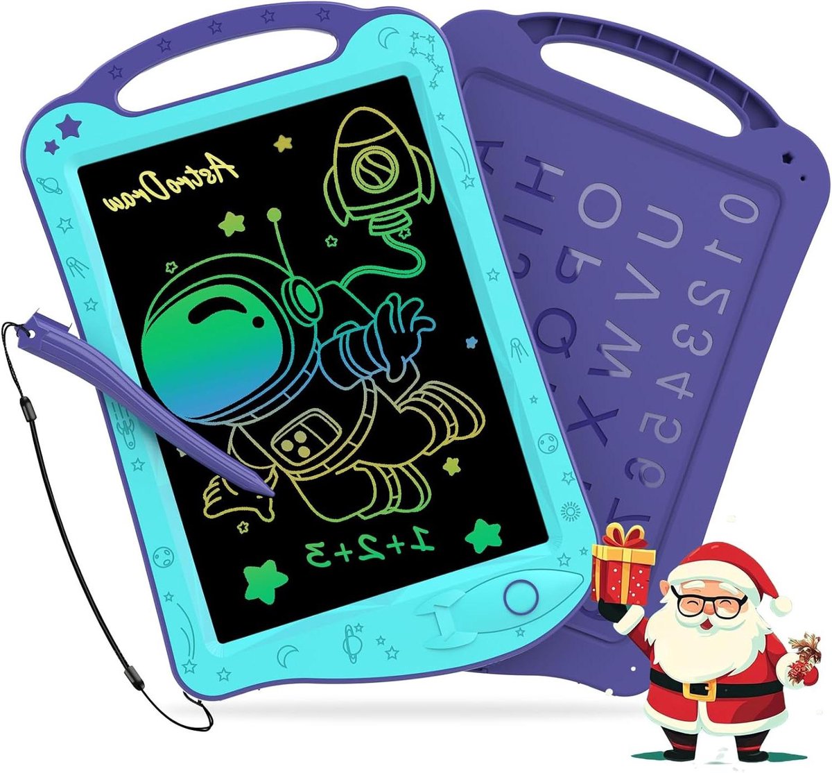 Provento - Draw en kleur Ruimte Tekenblok met LCD-scherm, Kinderspeelgoed voor Peuters, Cadeau voor Jongens en Meisjes (2-6 jaar)