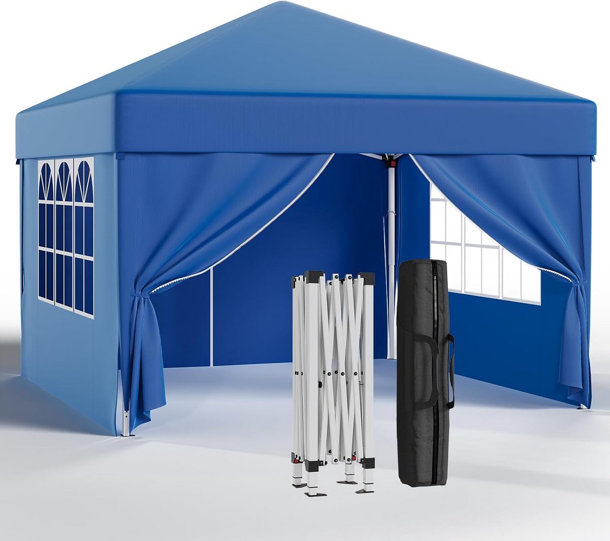 Inklapbare partytent 3x3m - Waterdichte en wintervaste Feesttent met Verstelbare Hoogte
