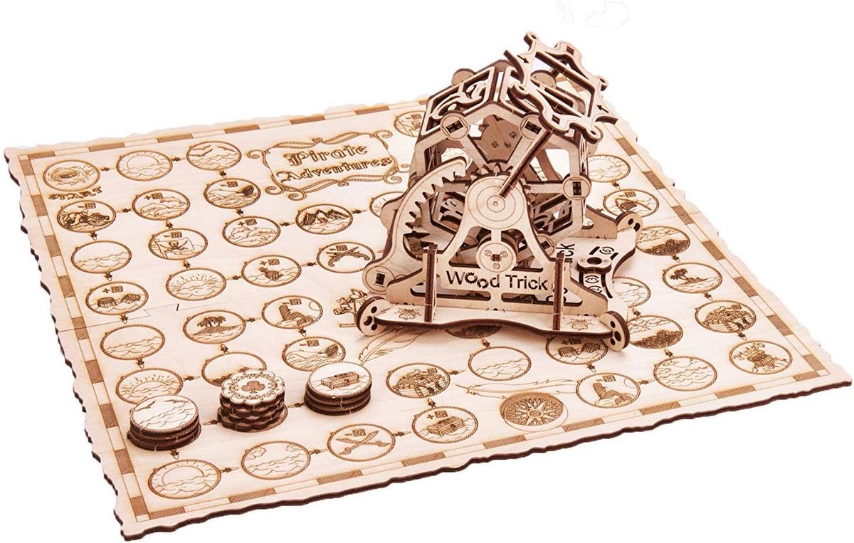 Houten 3D Puzzel Rad van Fortuin Mechanisch Model - Lijmvrije Montage
