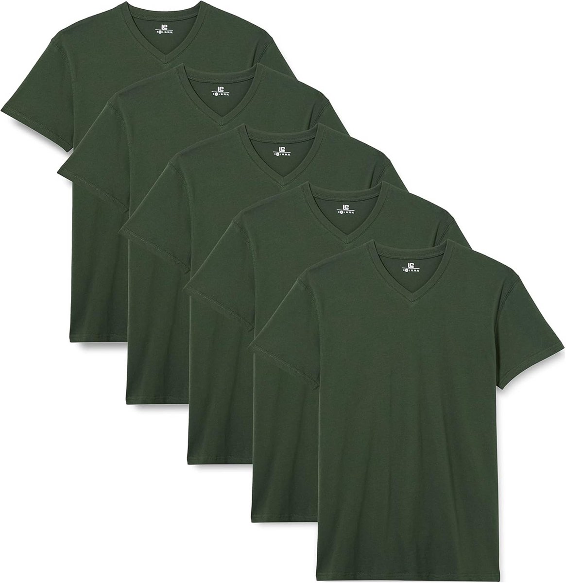 Heren T-Shirt Multipack in Donkergroen - Comfortabele Katoen Basics